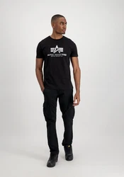 Alpha Industries T-Shirt Basic Foil Print Black/metalsilver