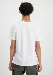 Alpha Industries T-Shirt Basic Foil Print Weiß