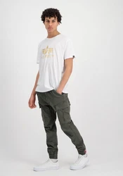 Alpha Industries T-Shirt Basic Foil Print Weiß