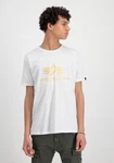 Alpha Industries T-Shirt Basic Foil Print Weiß