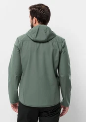 Jack Wolfskin Softshelljacke BORNBERG HOODY Grün/Dunkelgrün/Mintgrün