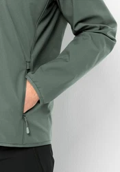 Jack Wolfskin Softshelljacke BORNBERG HOODY Grün/Dunkelgrün/Mintgrün