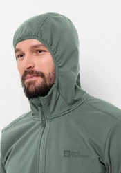 Jack Wolfskin Softshelljacke BORNBERG HOODY Grün/Dunkelgrün/Mintgrün