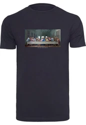 Mister Tee T-Shirt Dunkelblau/Blau/Hellblau