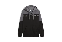 PUMA Hoodie Around the Block Kapuzenjacke Grau/Dunkelgrau/Schwarz/Hellgrau
