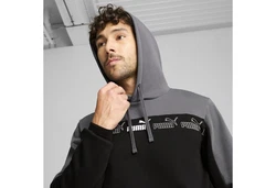 PUMA Hoodie Around The Block Hoodie Herren Schwarz/Dunkelgrau/Hellgrau/Grau