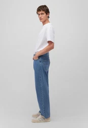 Mavi Loose-fit Jeans MITTE Relaxed Jeans Hellblau/Blau/Creme/Weiß