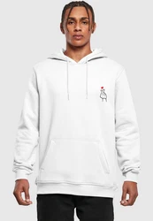 MisterTee Kapuzensweatshirt Love Sign 2.0 Weiß/Rosa