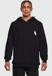 MisterTee Kapuzensweatshirt Love Sign 2.0 Schwarz/Rot