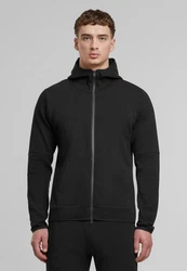 MisterTee Sweatjacke Basic Hooded Zipper Schwarz/Dunkelgrau