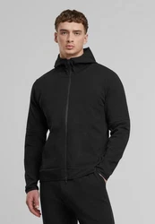 MisterTee Sweatjacke Basic Hooded Zipper Schwarz/Dunkelgrau