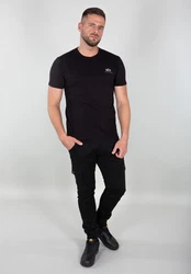 Alpha Industries T-Shirt Basic T SL Foil Print Schwarz/Dunkelrot/Dunkelblau/Bordeaux