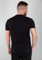 Alpha Industries T-Shirt Basic T SL Foil Print Schwarz/Dunkelrot/Dunkelblau/Bordeaux