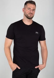 Alpha Industries T-Shirt Basic T SL Foil Print Schwarz/Dunkelrot/Dunkelblau/Bordeaux
