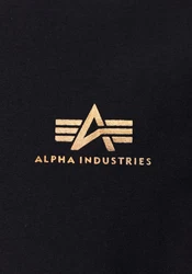 Alpha Industries T-Shirt Basic T SL Foil Print Schwarz/Dunkelblau/Grau