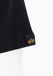 Alpha Industries T-Shirt Basic T SL Foil Print Schwarz/Dunkelblau/Grau