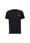 Alpha Industries T-Shirt Basic T SL Foil Print Schwarz/Dunkelblau/Grau