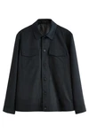 Next Sakko Hemdjacke im Western-Look Dunkelblau/Schwarz/Blau