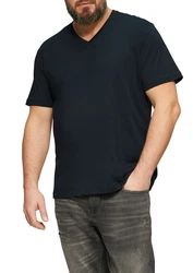 s.Oliver T-Shirt mit V-Ausschnitt und Logo-Print Artwork 