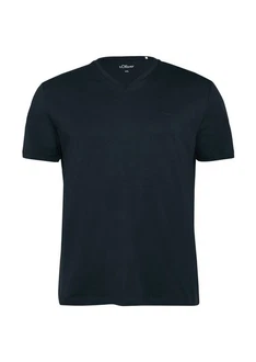 s.Oliver T-Shirt mit V-Ausschnitt und Logo-Print Artwork s.Oliver T-Shirt mit V-Ausschnitt und Logo-Print Artwork