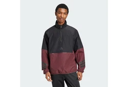 adidas Sportswear Future Icons 3-Streifen Woven Half-Zip Sweatshirt Dunkelrot/Lila/Schwarz