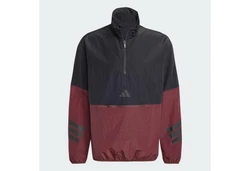 adidas Sportswear Future Icons 3-Streifen Woven Half-Zip Sweatshirt Dunkelrot/Lila/Schwarz