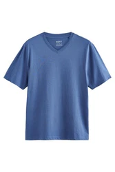 Next T-Shirt Essential V-Ausschnitt Blau/Dunkelblau