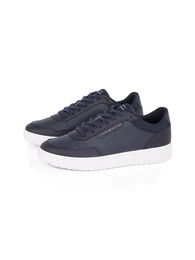 TH BASKET CORE LTH PINPERF Plateausneaker, Freizeitschuh, Halbschuh, Schnrschuh mit gepolstertem Schaftrand