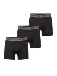 Phil & Co. Retro Pants Jersey Core Unterhose enger Schnitt 5-Piece-Cut Schwarz/Dunkelgrau/Grau