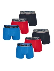 Phil & Co. Retro Pants Jersey Core Unterhose enger Schnitt 5-Piece-Cut Dunkelblau/Blau/Rot