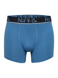 Phil & Co. Retro Pants Jersey Core Unterhose enger Schnitt 5-Piece-Cut Blau