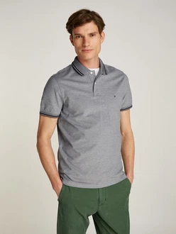 Tommy Hilfiger Poloshirt OXFORD TWO TONE REG POLO desert sky/wei Tommy Hilfiger Poloshirt OXFORD TWO TONE REG POLO desert sky/wei