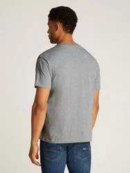 Tommy Jeans T-Shirt TJM RLX MELANGE BIG FLAG TEE Grau/Hellblau/Dunkelgrün