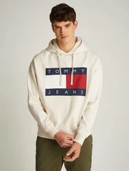 Tommy Jeans Hoodie TJM MELANGE FLAG HOODIE Dunkelblau/Hellblau/Khaki/Grau/Dunkelgrün/Weiß