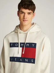 Tommy Jeans Hoodie TJM MELANGE FLAG HOODIE Dunkelblau/Hellblau/Khaki/Grau/Dunkelgrün/Weiß
