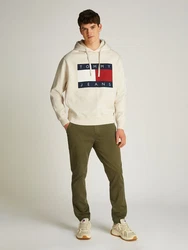 Tommy Jeans Hoodie TJM MELANGE FLAG HOODIE Dunkelblau/Hellblau/Khaki/Grau/Dunkelgrün/Weiß
