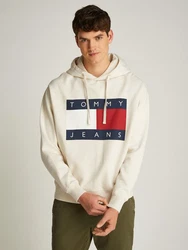 Tommy Jeans Hoodie TJM MELANGE FLAG HOODIE Dunkelblau/Hellblau/Khaki/Grau/Dunkelgrün/Weiß