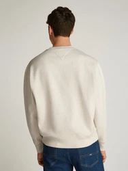 Tommy Jeans Sweatshirt TJM MELANGE FLAG CREW Hellblau/Khaki/Weiß/Grün