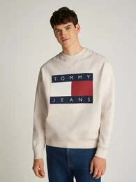 Sweatshirt TJM MELANGE FLAG CREW mit groem Logo