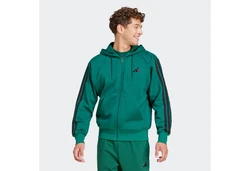 adidas Sportswear Sweatshirt 3S FL FZ HD Grün/Dunkelgrün/Türkis