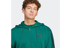 adidas Sportswear Sweatshirt 3S FL FZ HD Grün/Dunkelgrün/Türkis