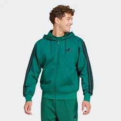adidas Sportswear Sweatshirt 3S FL FZ HD Grün/Dunkelgrün/Türkis