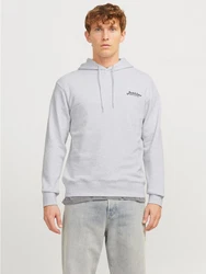 JACK & JONES Sweatshirt 'JJBEAU' Hellgrau/Grau/Silber