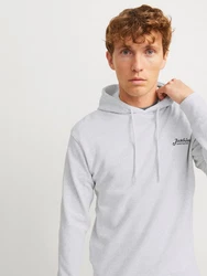 JACK & JONES Sweatshirt 'JJBEAU' Hellgrau/Grau/Silber
