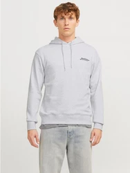 JACK & JONES Sweatshirt 'JJBEAU' Hellgrau/Grau/Silber