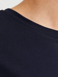JACK & JONES T-Shirt 'JJColton' nachtblau/orange/weiß