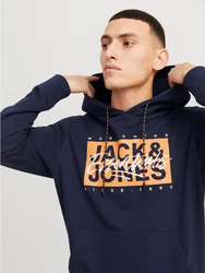 Jack & Jones Sweatshirt JJCOLTON marine/orange/wei