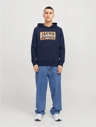 Jack & Jones Sweatshirt JJCOLTON marine/orange/wei