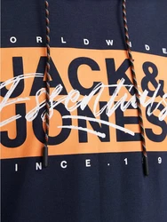 Jack & Jones Sweatshirt JJCOLTON marine/orange/wei
