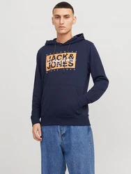 Jack & Jones Sweatshirt JJCOLTON marine/orange/wei